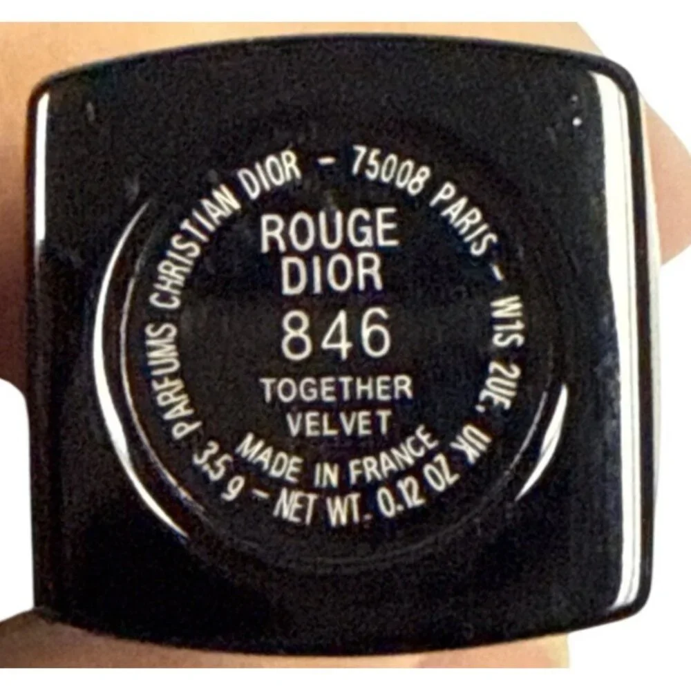 Christian Dior Rouge Together Velvet #846 Lip Stick Hydrating Refillable NEW